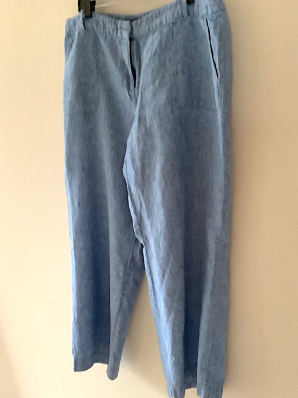 Talbots Signature  Classic - Blue lightweight linen, 5-pocket pant, size 16